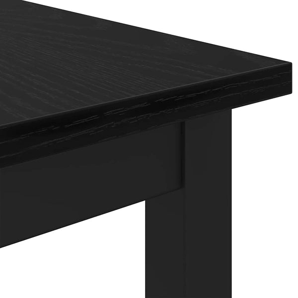 Schwarzer Tisch Eichenoptik 100x50 cm