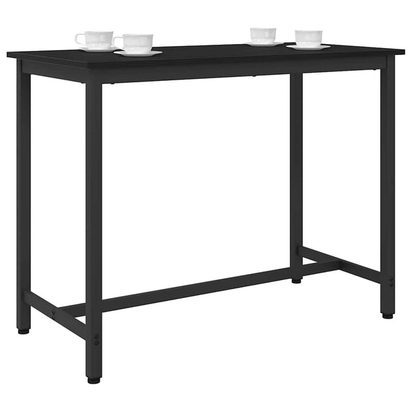 Schwarzer Tisch Eichenoptik 100x50 cm