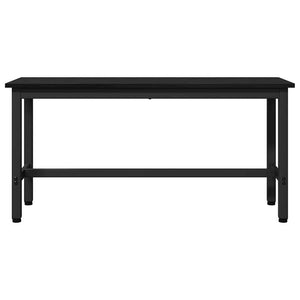 Schwarze Esszimmerbank Eichenoptik 100 cm