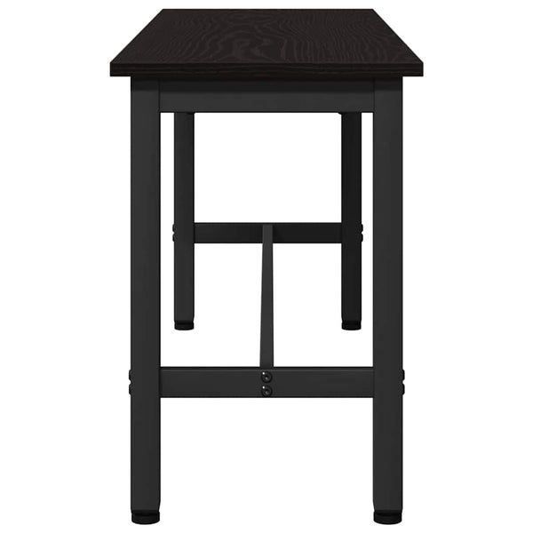 Schwarze Esszimmerbank Eichenoptik 100 cm