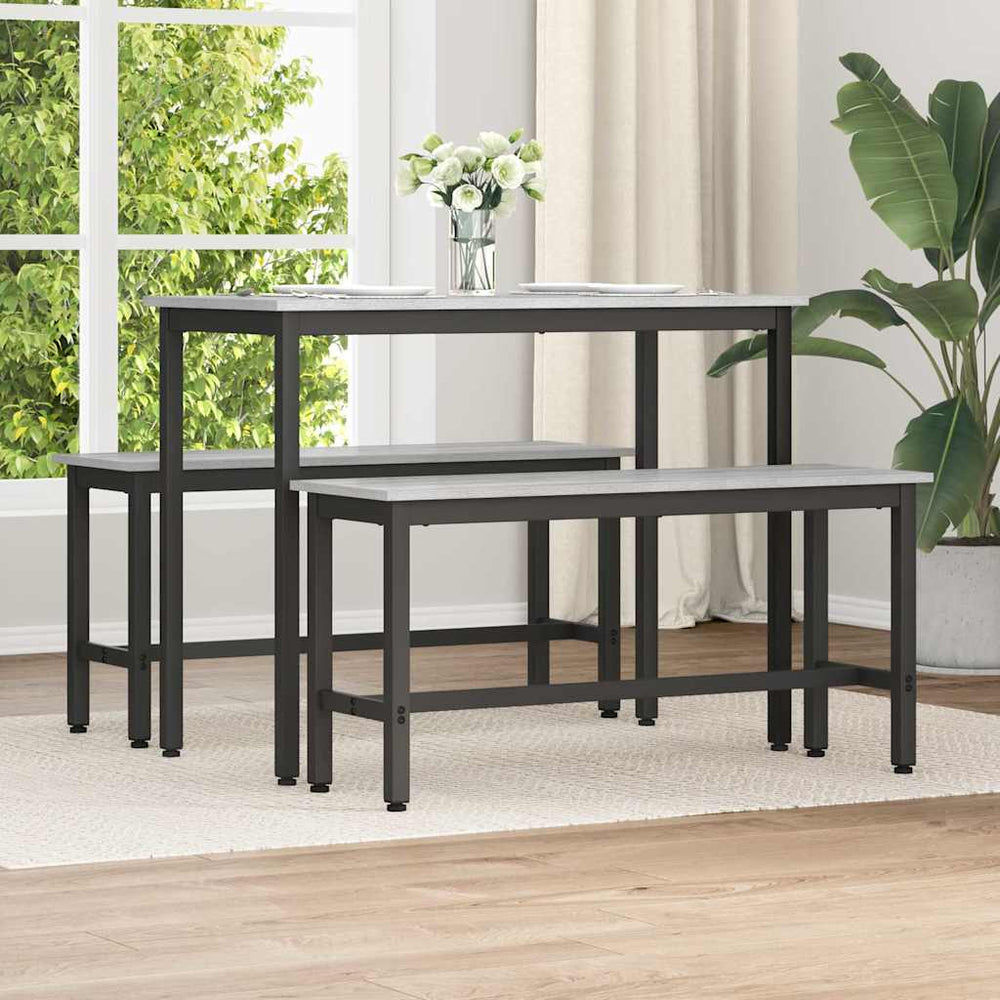 Esszimmerbank 2er Set Grau Sonoma