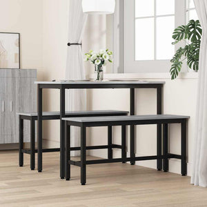 Esszimmerbank 2er Set Grau Sonoma