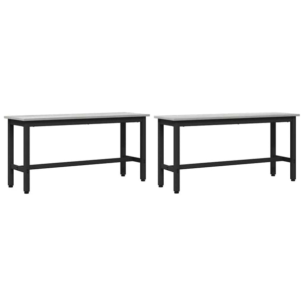 Esszimmerbank 2er Set Grau Sonoma