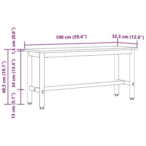 Esstischbank Altholz 100 cm