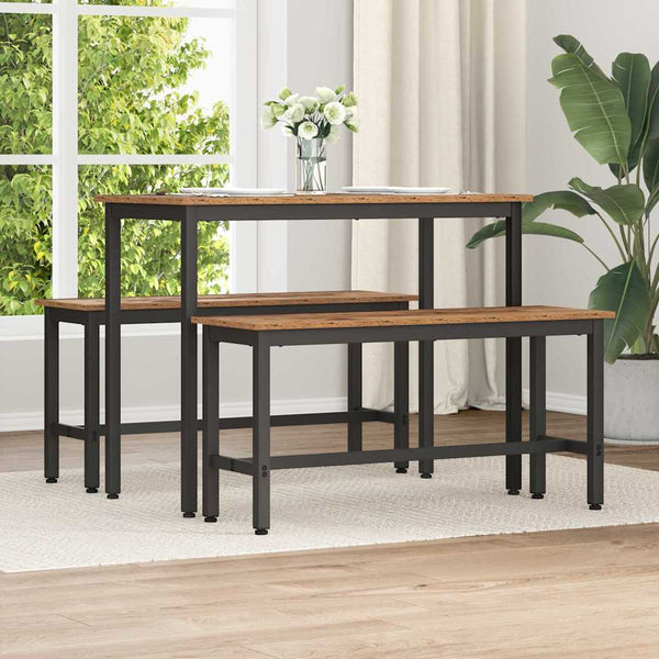 Esstischbank 2er Set Altholz 100 cm
