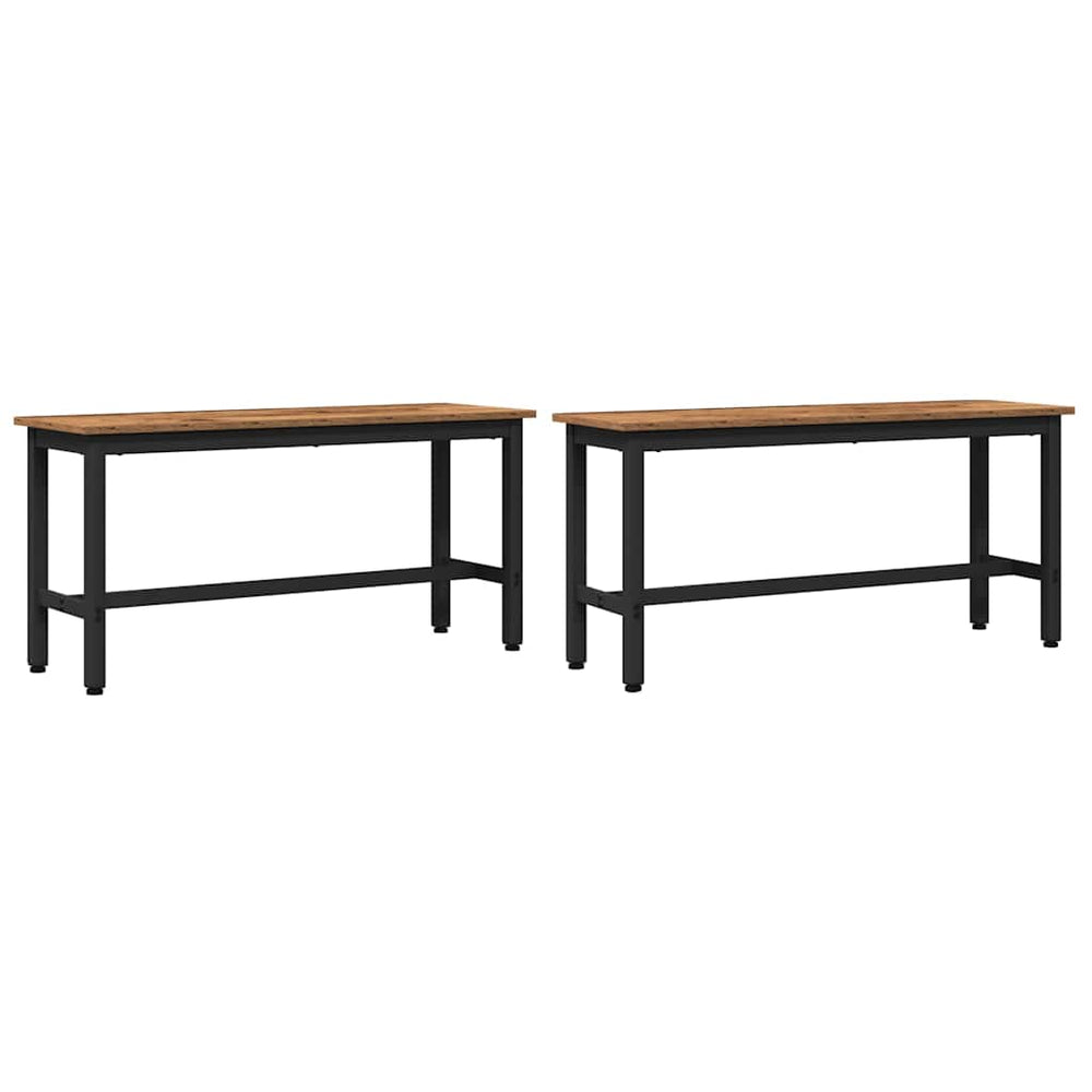 Esstischbank 2er Set Altholz 100 cm