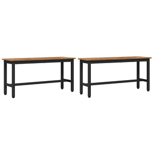 Esstischbank 2er Set Altholz 100 cm