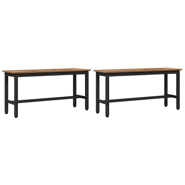 Esstischbank 2er Set Altholz 100 cm