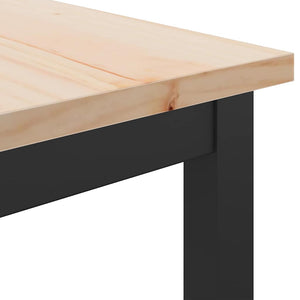 Tisch Naturholz und Stahl 100x50x91 cm