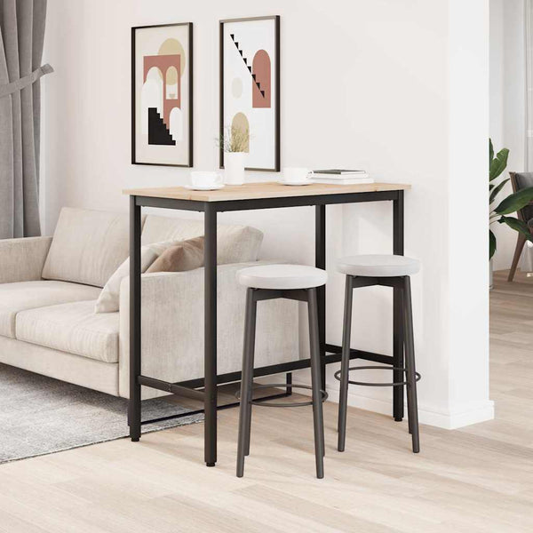 Tisch Naturholz und Stahl 100x50x91 cm
