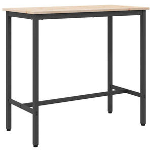 Tisch Naturholz und Stahl 100x50x91 cm