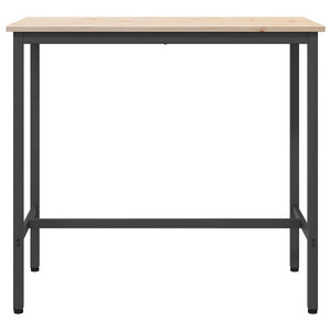 Tisch Naturholz und Stahl 100x50x91 cm