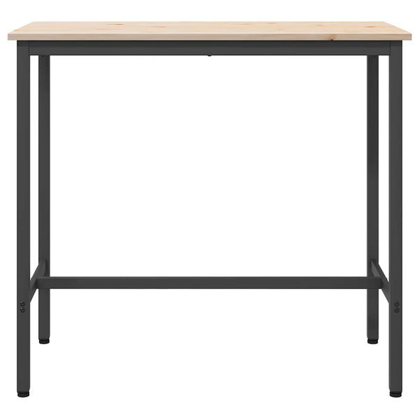 Tisch Naturholz und Stahl 100x50x91 cm