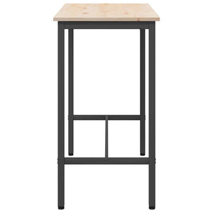 Tisch Naturholz und Stahl 100x50x91 cm