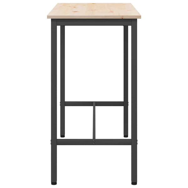 Tisch Naturholz und Stahl 100x50x91 cm
