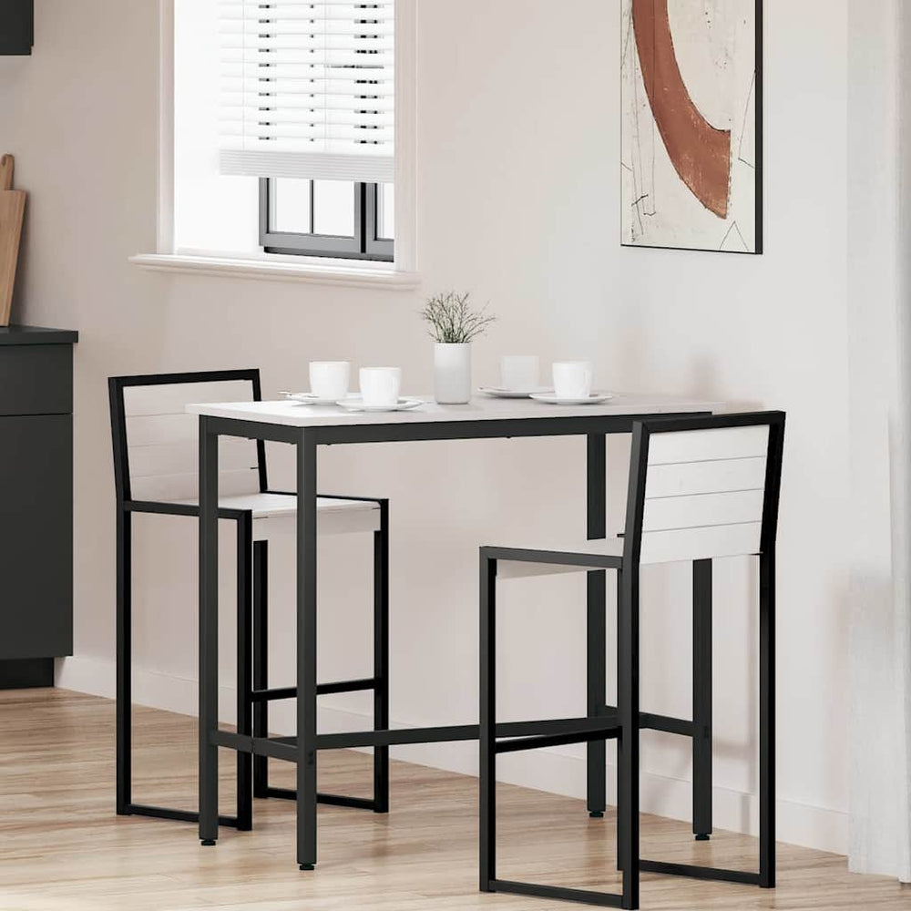 vidaXL Table blanc 100 x 50 x 91 cm en bois d'ingénierie et acier