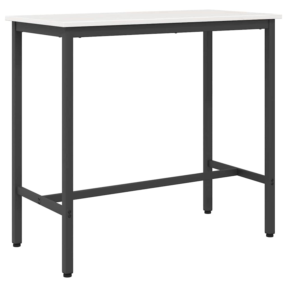 vidaXL Table blanc 100 x 50 x 91 cm en bois d'ingénierie et acier