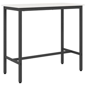 Weißer Tisch 100x50x91cm Holz & Stahl