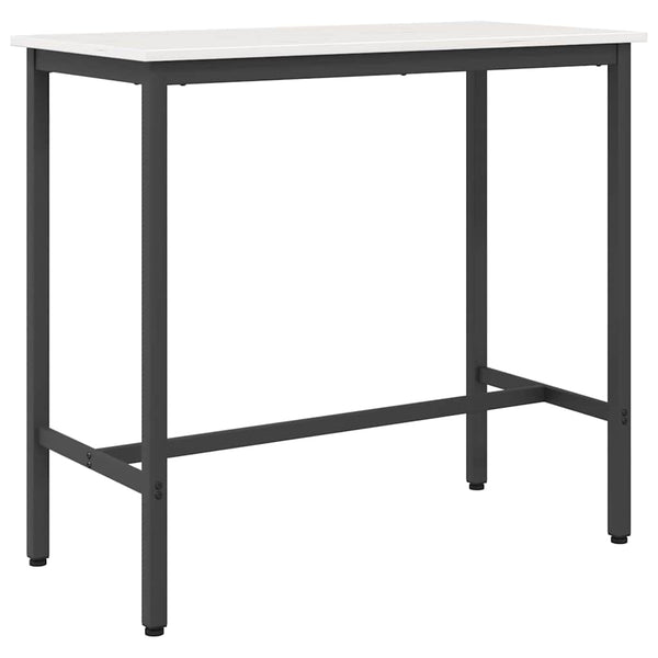 Weißer Tisch 100x50x91cm Holz & Stahl
