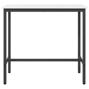 Weißer Tisch 100x50x91cm Holz & Stahl