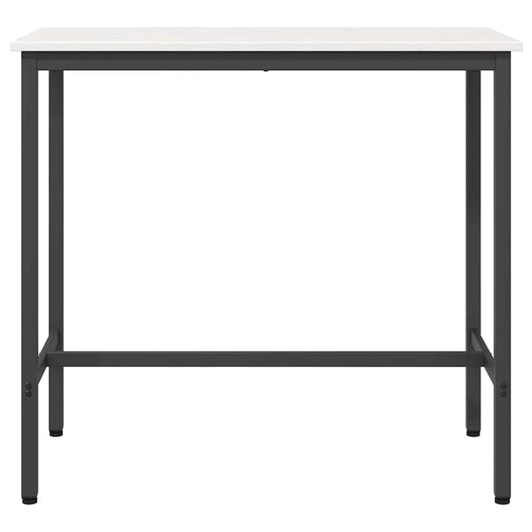 Weißer Tisch 100x50x91cm Holz & Stahl