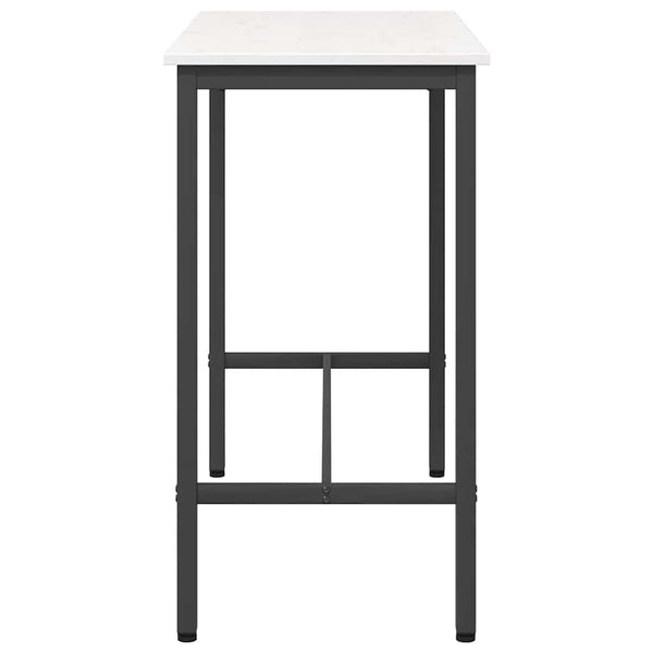 Weißer Tisch 100x50x91cm Holz & Stahl