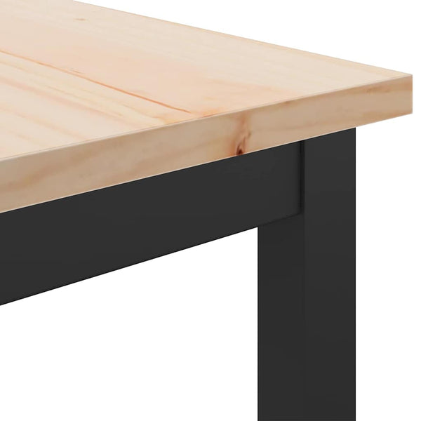 Tisch Natur Holz und Stahl 100x40x101 cm