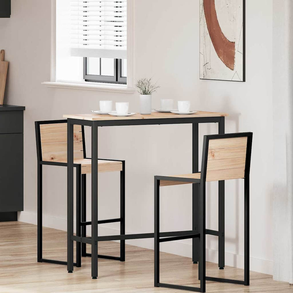 vidaXL Table Naturel 100 x 40 x 101 cm Bois d'ingénierie et acier