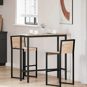 Tisch Natur Holz und Stahl 100x40x101 cm