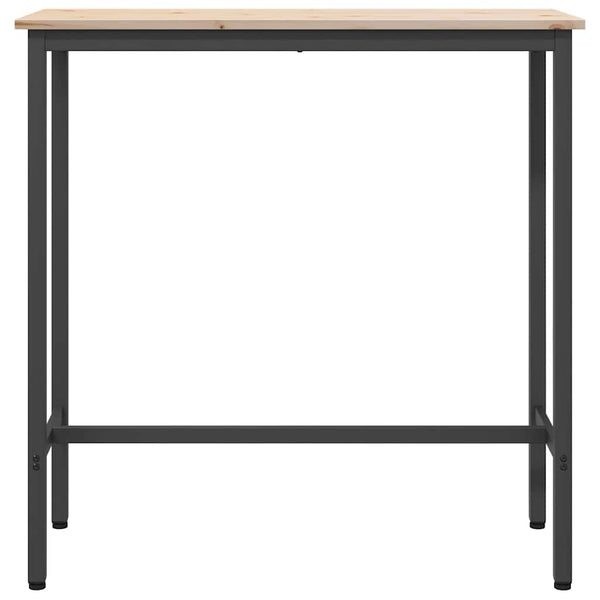 Tisch Natur Holz und Stahl 100x40x101 cm