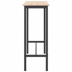 Tisch Natur Holz und Stahl 100x40x101 cm