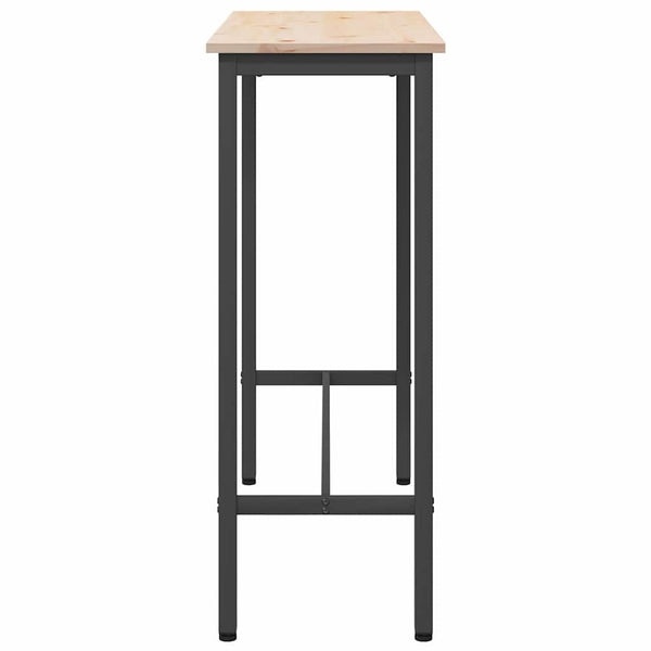 Tisch Natur Holz und Stahl 100x40x101 cm