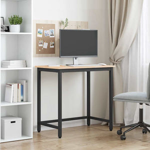 Schreibtisch Natur Holz und Stahl 80x50x77 cm