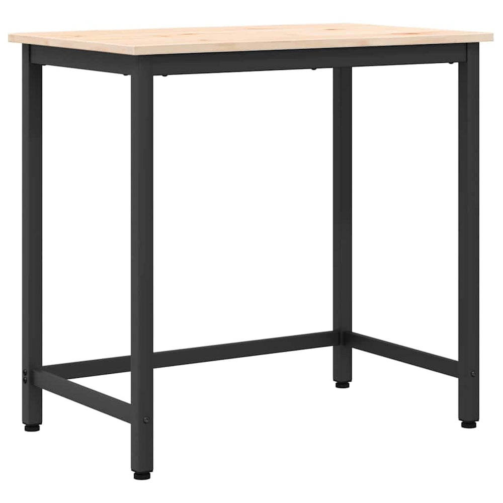 Schreibtisch Natur Holz und Stahl 80x50x77 cm
