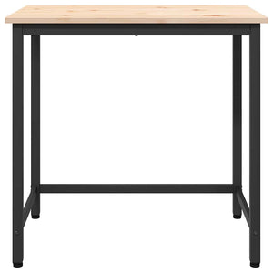 Schreibtisch Natur Holz und Stahl 80x50x77 cm