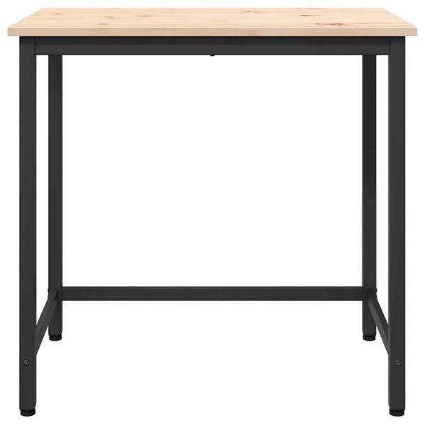 Schreibtisch Natur Holz und Stahl 80x50x77 cm
