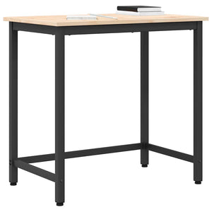 Schreibtisch Natur Holz und Stahl 80x50x77 cm