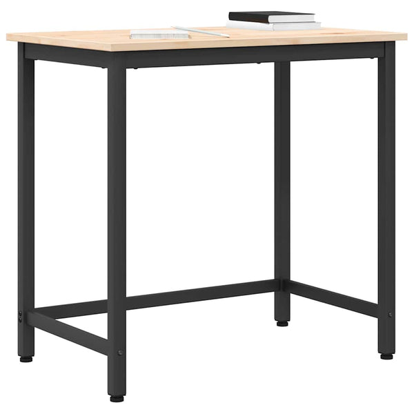 Schreibtisch Natur Holz und Stahl 80x50x77 cm