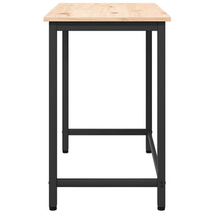 Schreibtisch Natur Holz und Stahl 80x50x77 cm