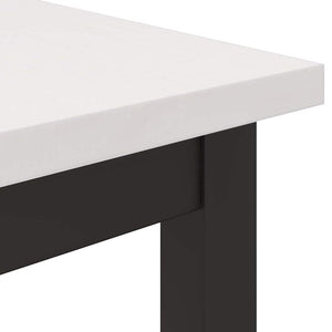 Weißer Schreibtisch mit Stahlbeinen, 80 cm