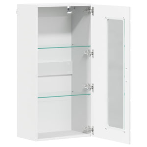 Weißer Holzschrank mit Stauraum