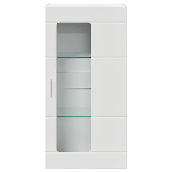 Weißer Holzschrank mit Stauraum