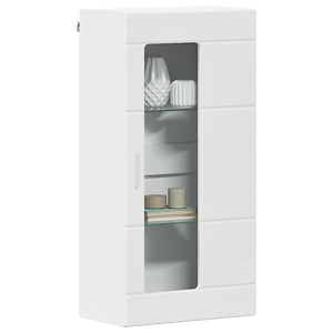 Weißer Holzschrank mit Stauraum