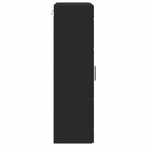Schwarzer Holzschrank mit Stauraum