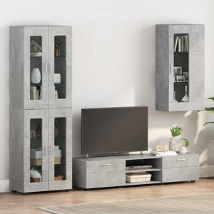 Beton Grauer Holzschrank, 50x29x100 cm