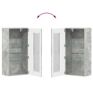 Beton Grauer Holzschrank, 50x29x100 cm