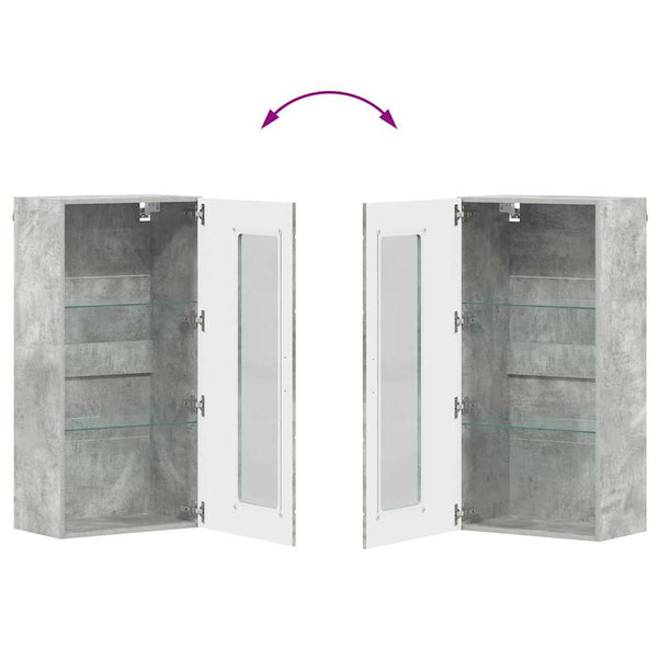 Beton Grauer Holzschrank, 50x29x100 cm