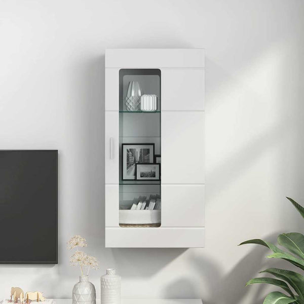 Hochglanz Weißer Holzschrank 50x29x100cm