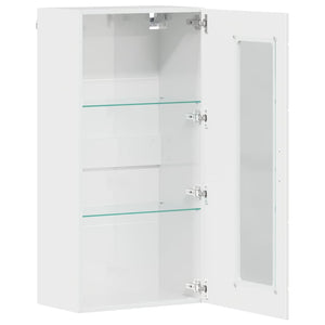 Hochglanz Weißer Holzschrank 50x29x100cm