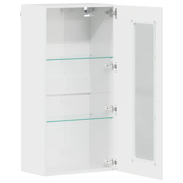 Hochglanz Weißer Holzschrank 50x29x100cm
